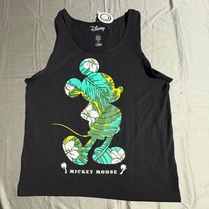 Neff Disney Mickey Mouse Tropical Floral Black Tank Top Mens Large NWT